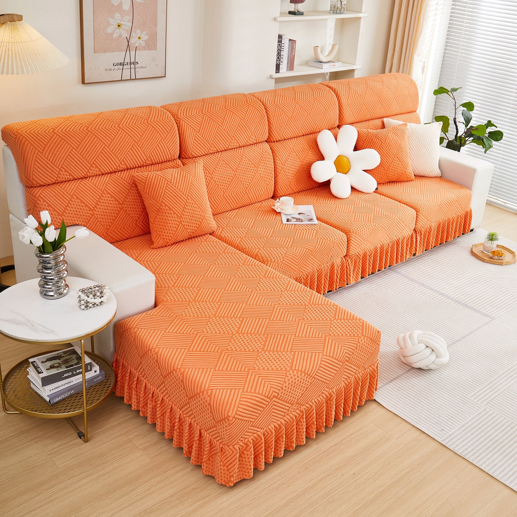 Stretch Sofa Covers for Couch Seats and Cushions, Suitable for 1/2/3/4/L Seater Sofas and Couches