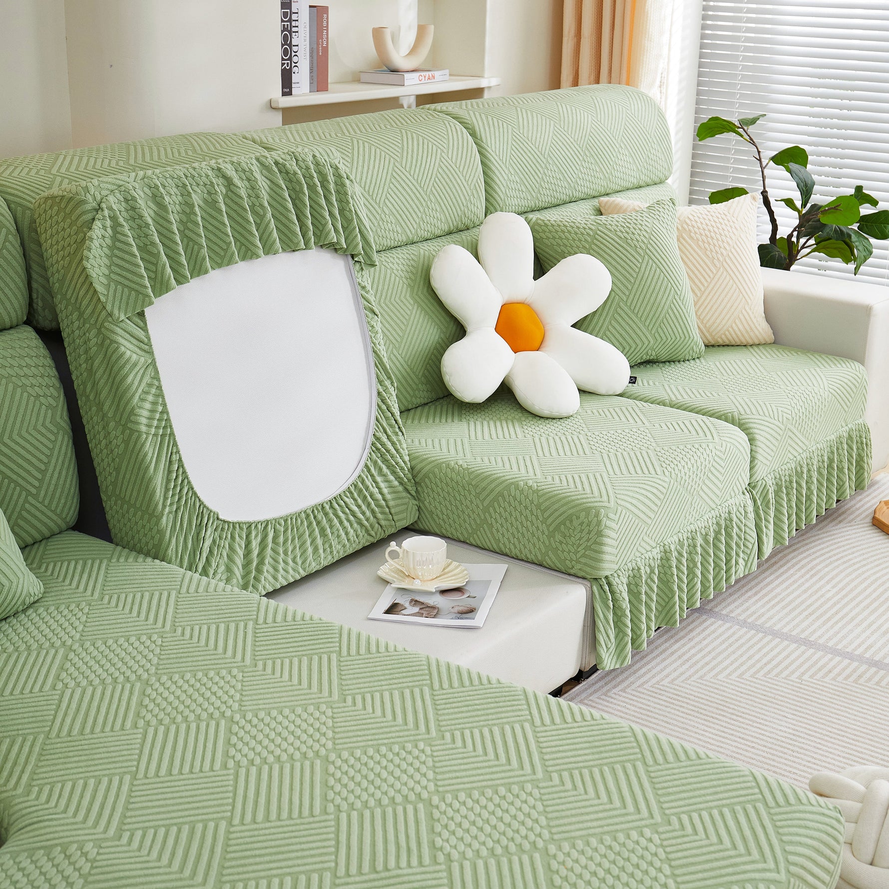 Stretch Sofa Covers for Couch Seats and Cushions, Suitable for 1/2/3/4/L Seater Sofas and Couches