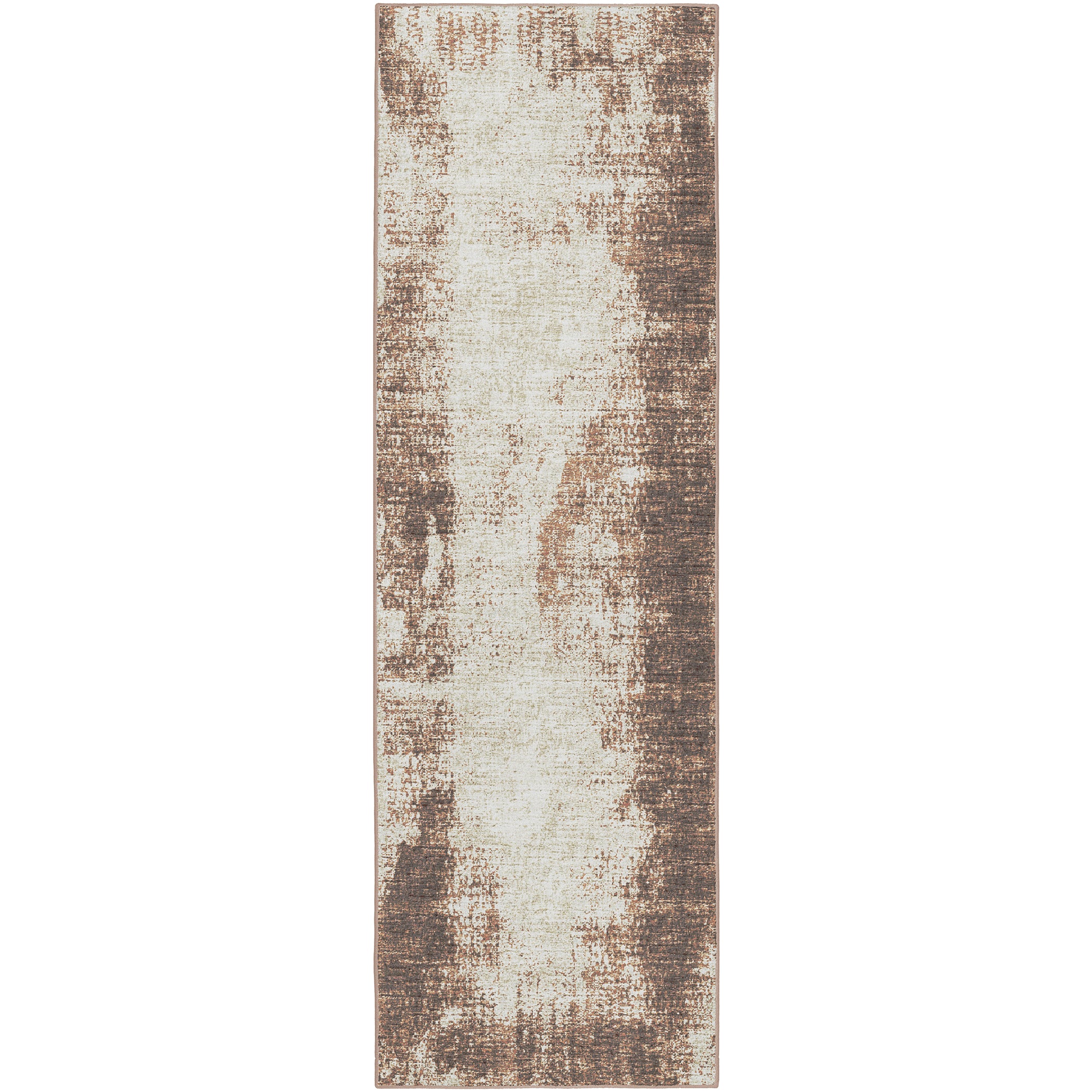 Indoor/Outdoor Transitional WL1 Chocolate Brown Rug 2'6" x 10' #shape_Runner