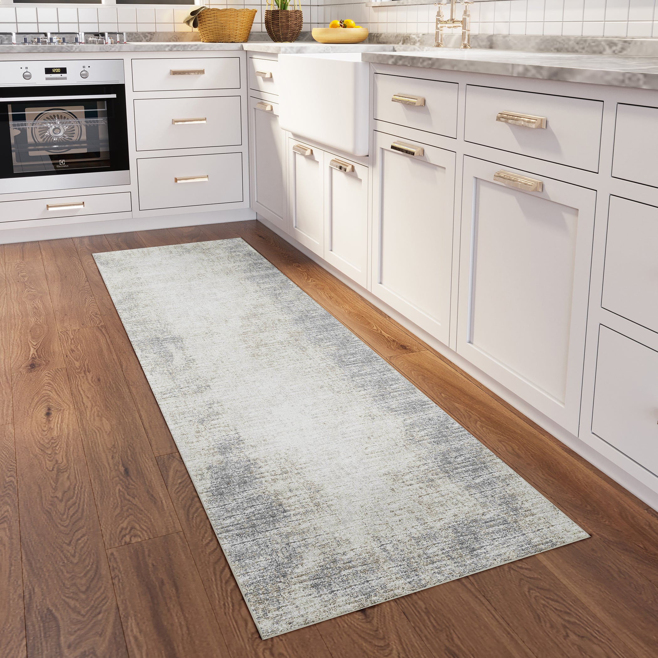 Indoor/Outdoor Transitional WL1 Ivory Rug 2'6" x 10' #shape_Runner