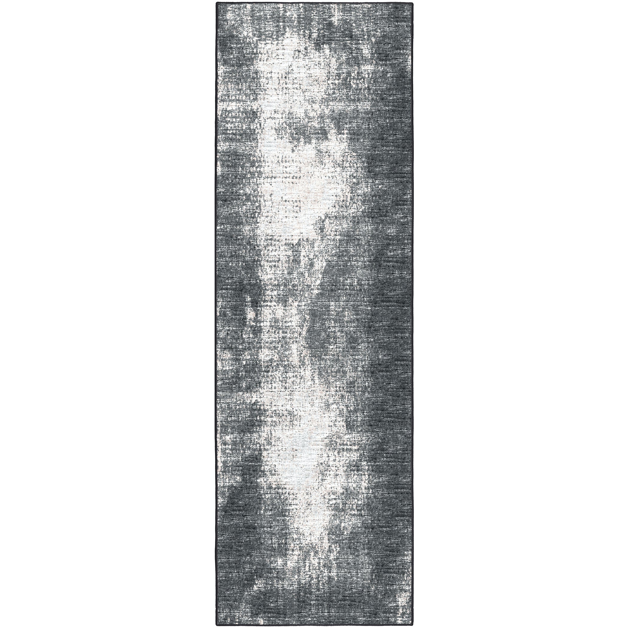 Indoor/Outdoor Transitional WL1 Midnight Black Rug 2'6" x 10' #shape_Runner