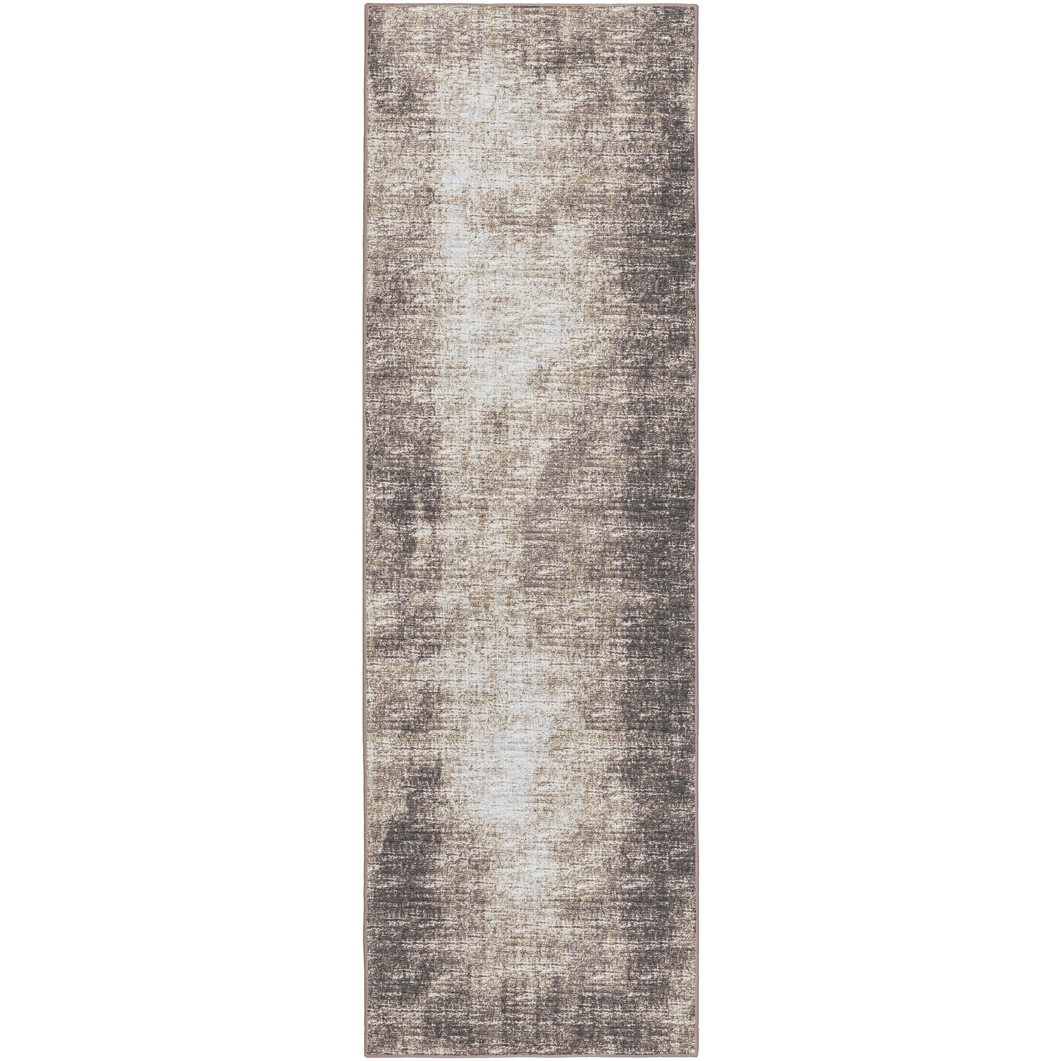 Indoor/Outdoor Transitional WL1 Taupe Brown Rug 2'6" x 10' #shape_Runner