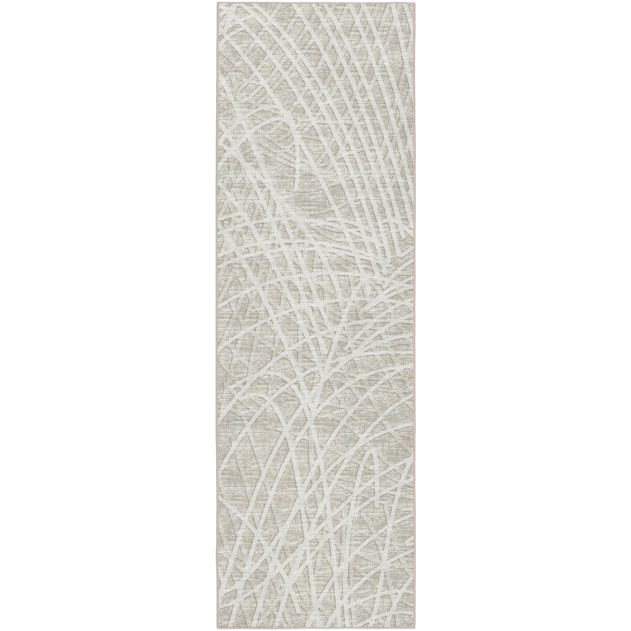 Indoor/Outdoor Transitional WL2 Taupe Brown Rug 2'6" x 10' #shape_Runner