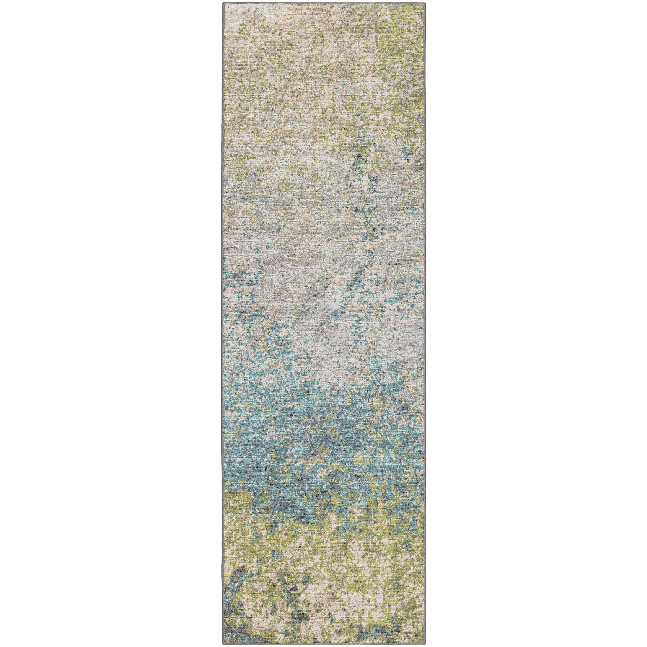 Indoor/Outdoor Transitional WL3 Meadow Green Rug 2'6" x 10' #shape_Runner