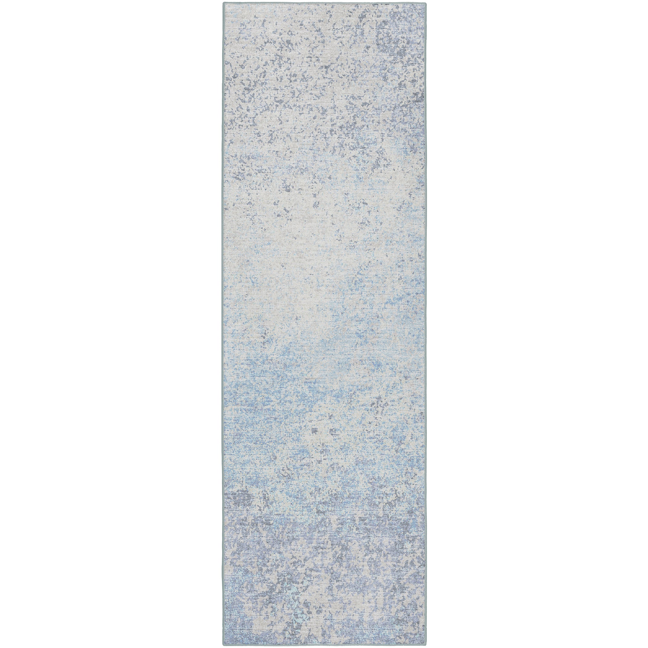 Indoor/Outdoor Transitional WL3 Sky Blue Rug 2'6" x 10' #shape_Runner