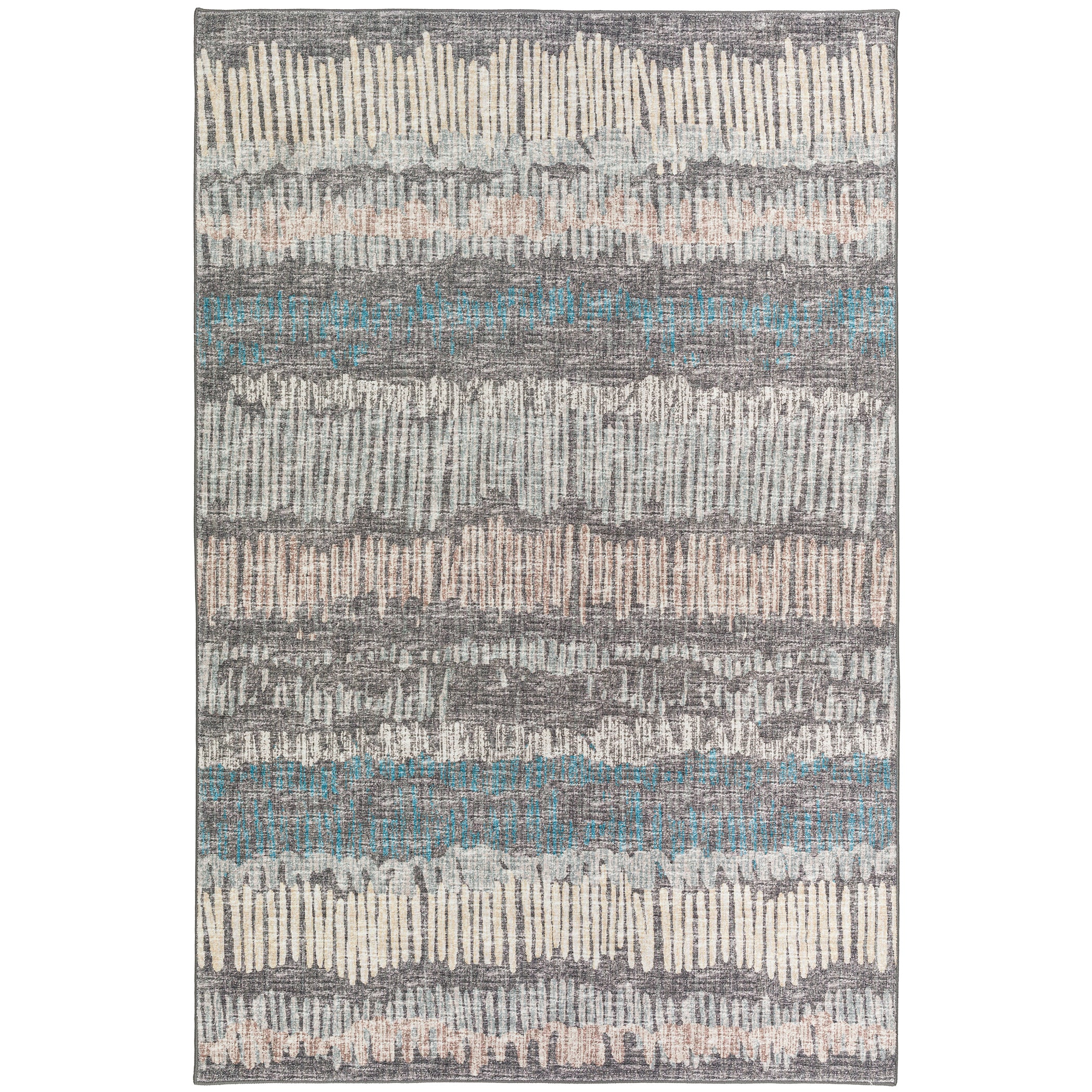 Indoor/Outdoor Transitional WL4 Charcoal Gray Rug 3' x 5' #shape_Rectangle