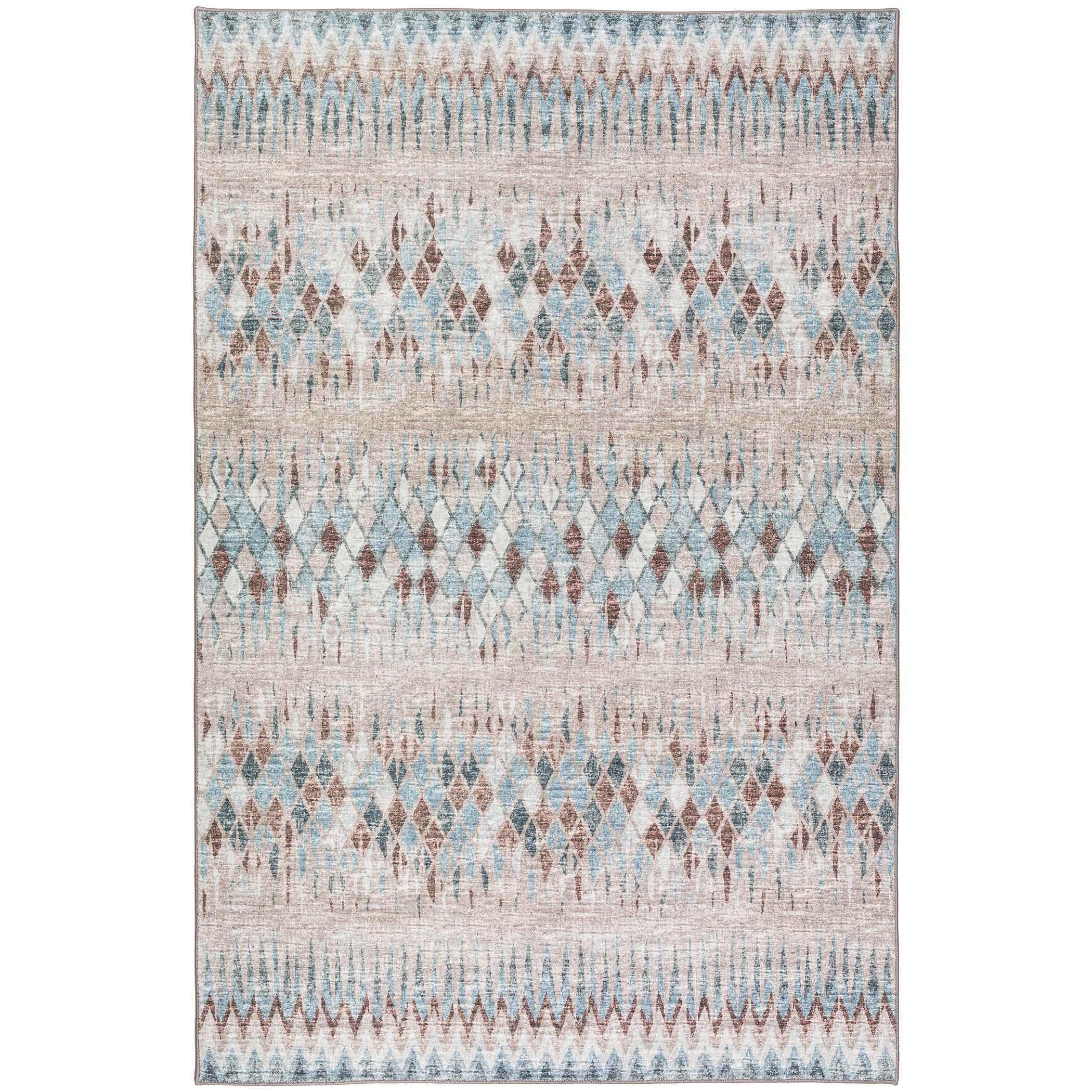 Indoor/Outdoor Transitional WL5 Taupe Brown Rug 3' x 5' #shape_Rectangle