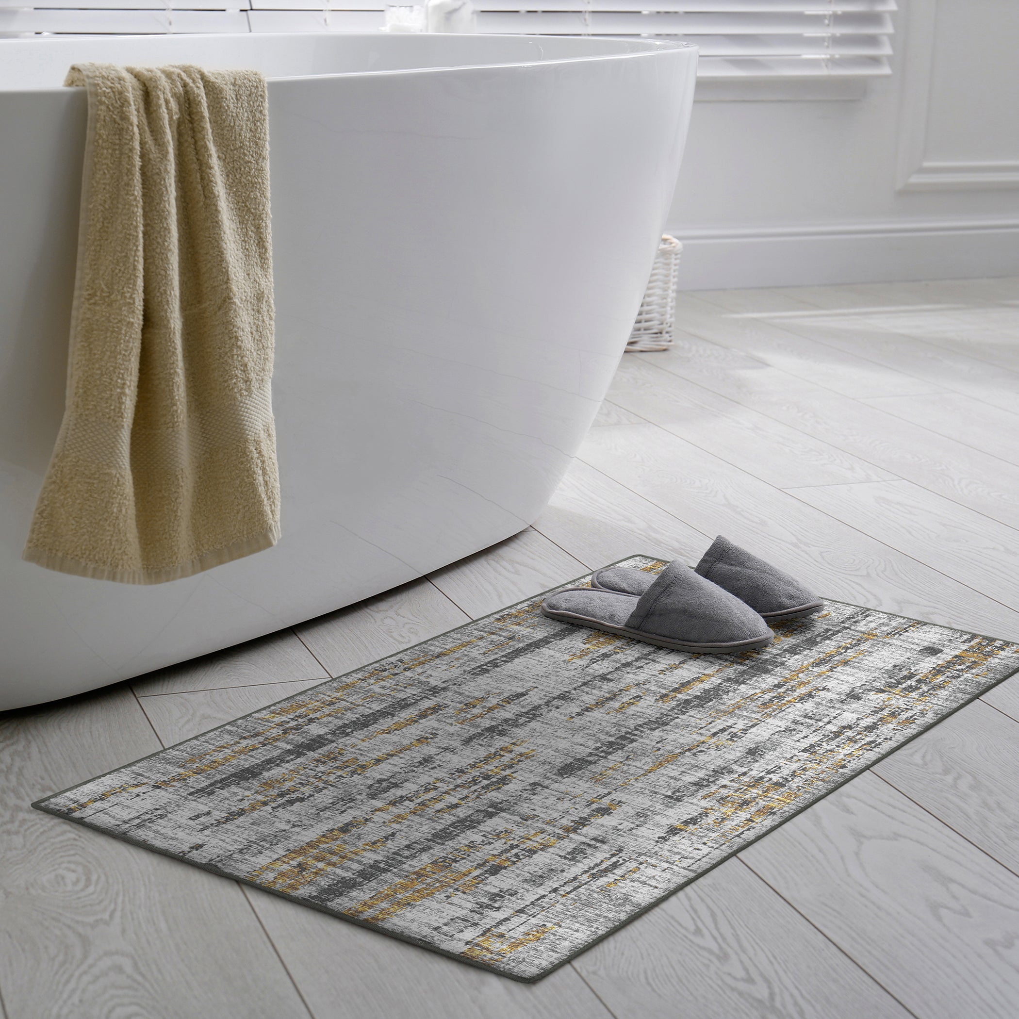 Indoor/Outdoor Transitional WL6 Gray Rug 2' x 3' #shape_Rectangle