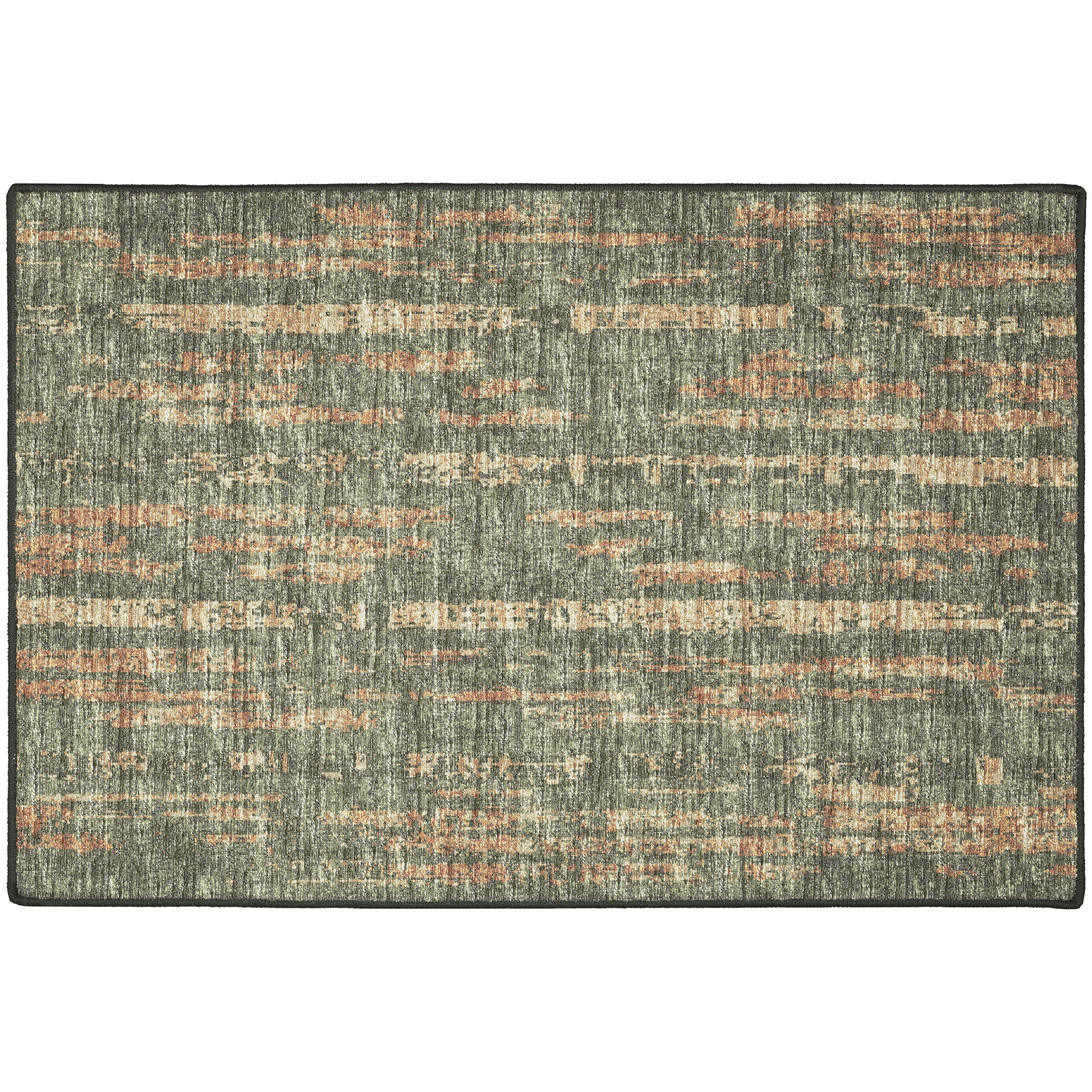 Indoor/Outdoor Transitional WL6 Olive Green Rug 2' x 3' #shape_Rectangle