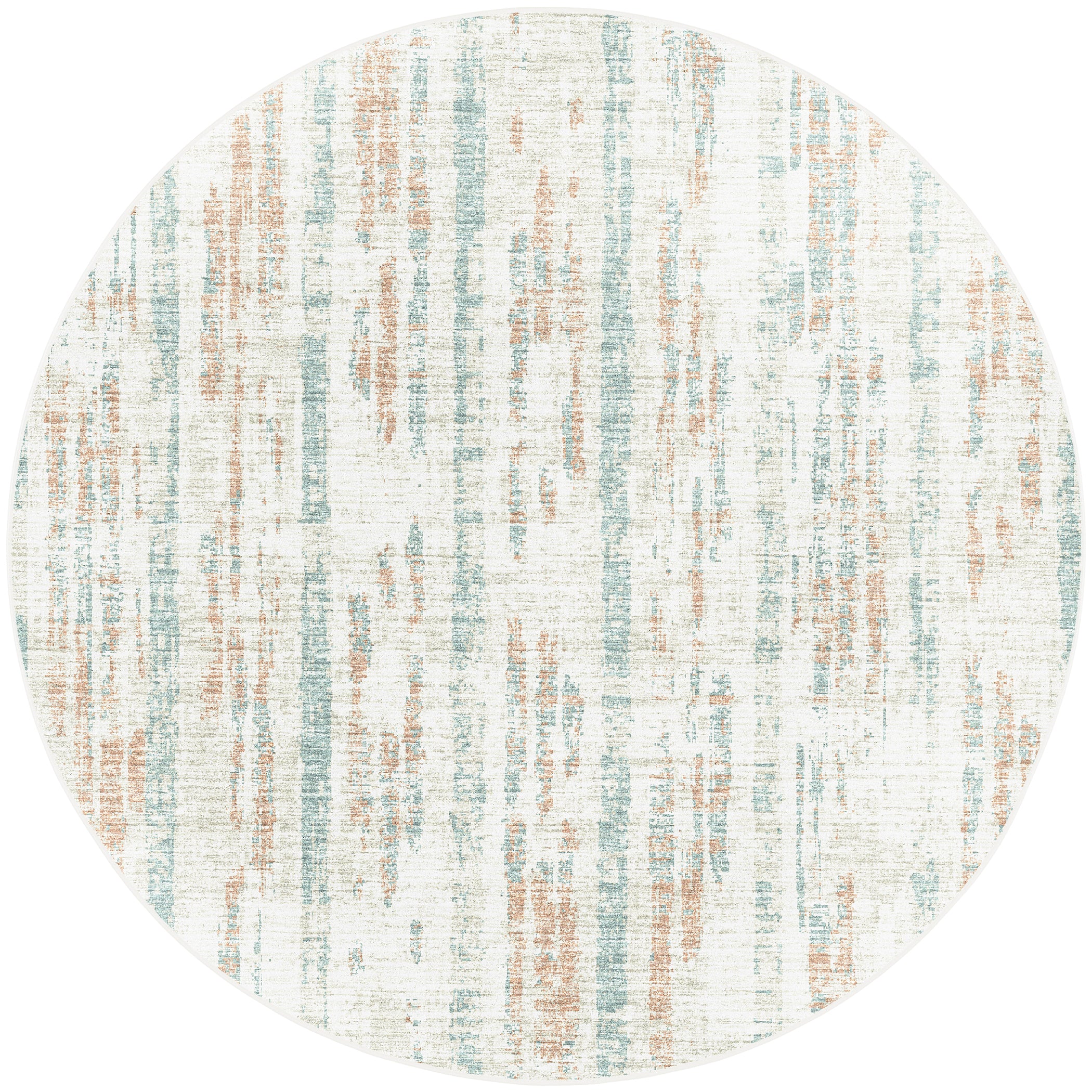 Indoor/Outdoor Transitional WL6 Pearl Ivory Rug 4' x 4' #shape_Round