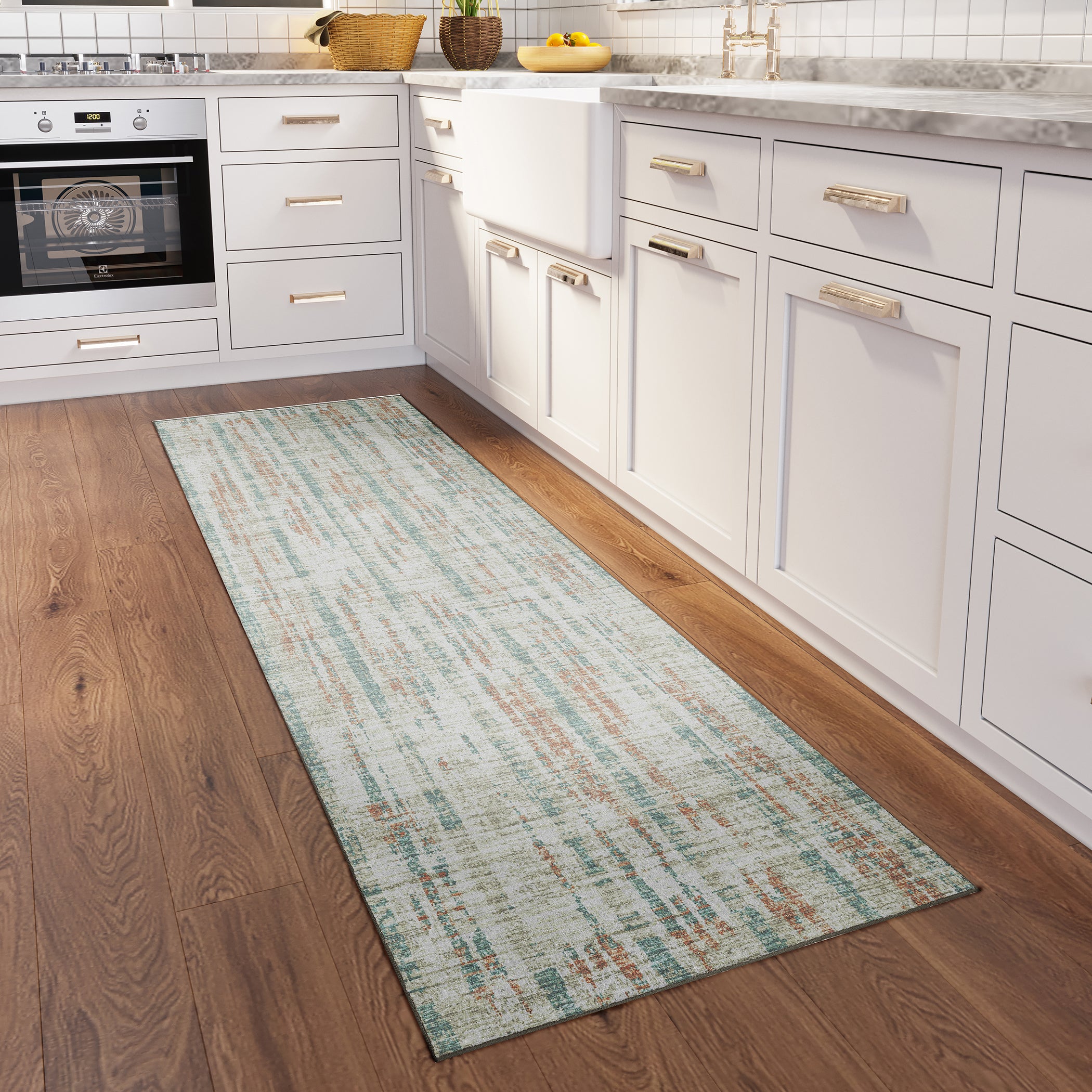 Indoor/Outdoor Transitional WL6 Pearl Ivory Rug 2'6" x 10' #shape_Runner