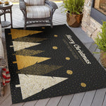 Luxury Machine Washable Indoor/Outdoor Holiday WN11 Black Rug 2'6" x 3'10" #shape_Rectangle
