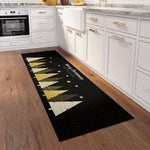 Luxury Machine Washable Indoor/Outdoor Holiday WN11 Black Rug 2'3" x 7'6" #shape_Runner