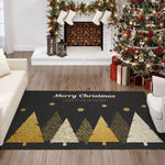 Luxury Machine Washable Indoor/Outdoor Holiday WN11 Black Rug 2'6" x 3'10" #shape_Rectangle