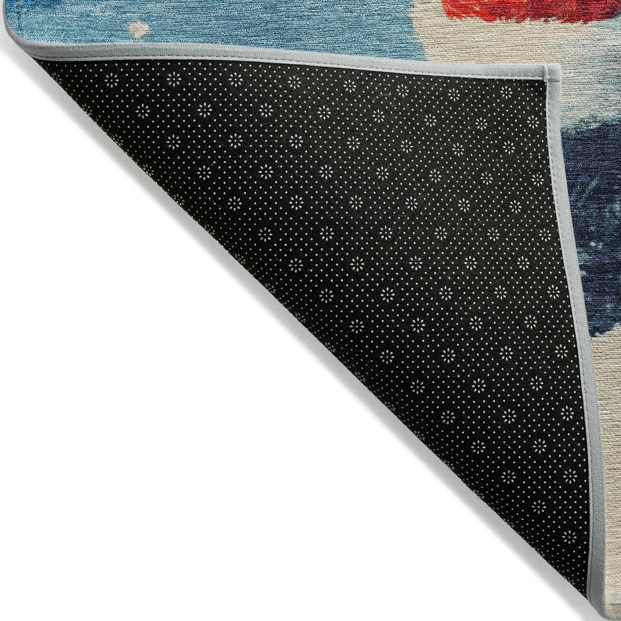 Luxury Machine Washable Indoor/Outdoor Holiday WN15 Blue Rug 1'8" x 2'6" #shape_Rectangle