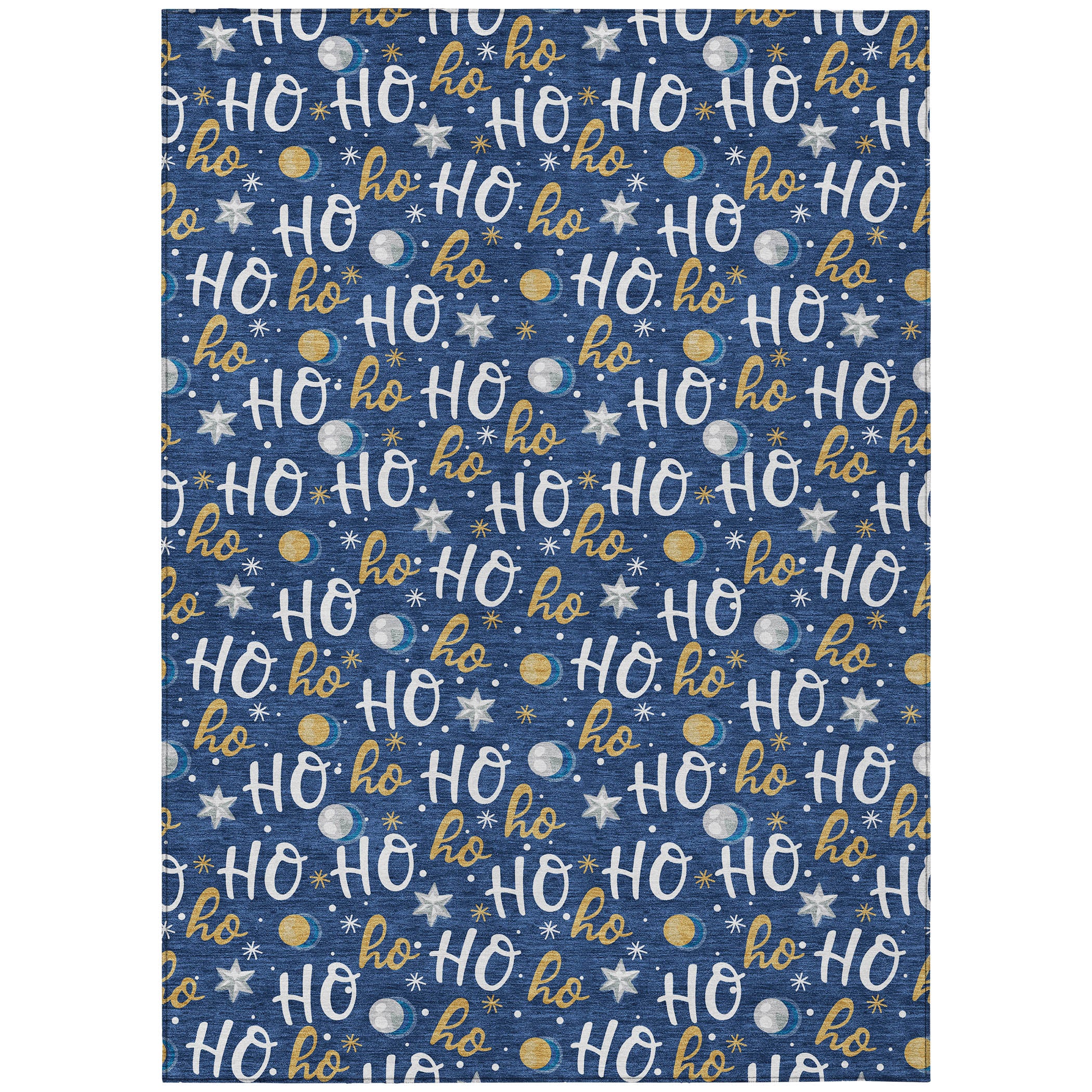 Luxury Machine Washable Indoor/Outdoor Holiday WN18 Navy Blue Rug 2'6" x 3'10" #shape_Rectangle
