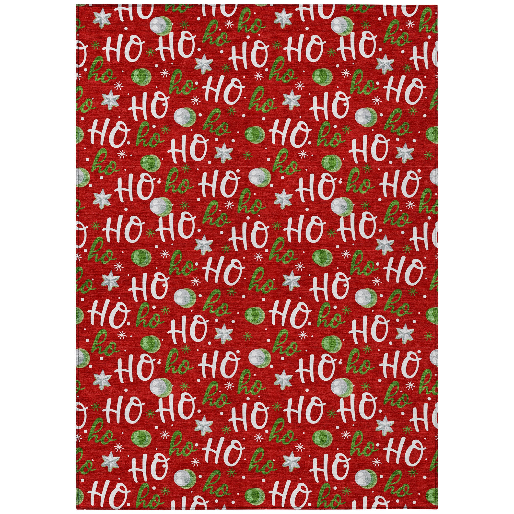 Luxury Machine Washable Indoor/Outdoor Holiday WN18 Red Rug 2'6" x 3'10" #shape_Rectangle