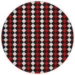 Luxury Machine Washable Indoor/Outdoor Holiday WN20 Black Rug 8' x 8' #shape_Round