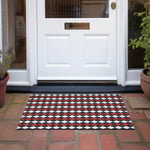 Luxury Machine Washable Indoor/Outdoor Holiday WN20 Black Rug 1'8" x 2'6" #shape_Rectangle