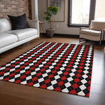 Luxury Machine Washable Indoor/Outdoor Holiday WN20 Black Rug 2'6" x 3'10" #shape_Rectangle