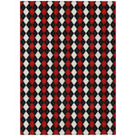 Luxury Machine Washable Indoor/Outdoor Holiday WN20 Black Rug 2'6" x 3'10" #shape_Rectangle
