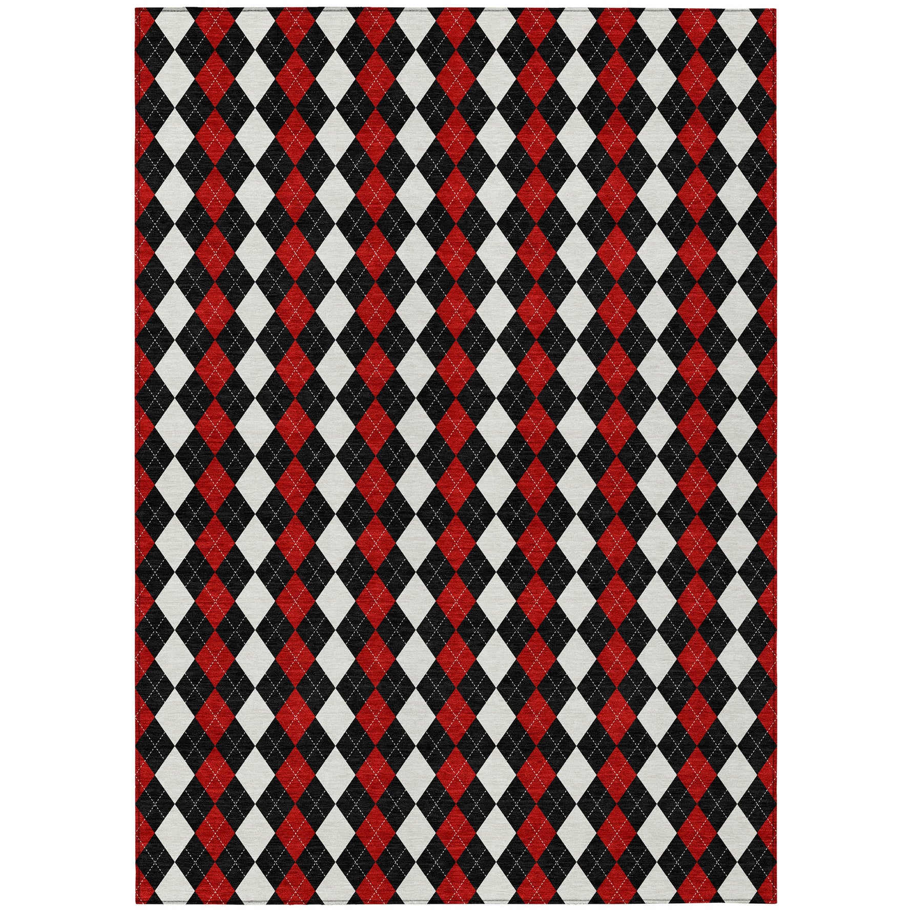 Luxury Machine Washable Indoor/Outdoor Holiday WN20 Black Rug 2'6" x 3'10" #shape_Rectangle