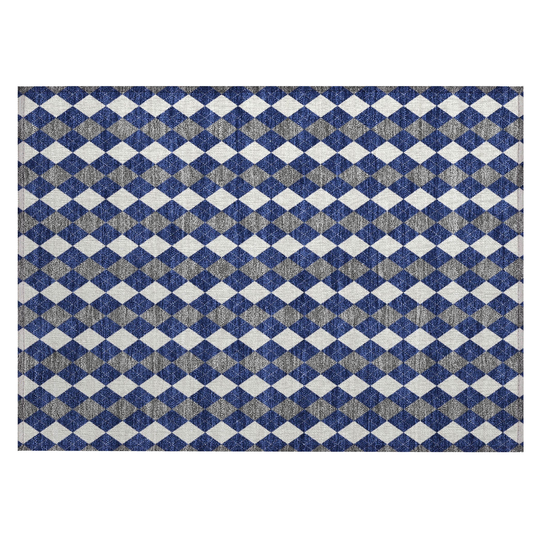 Luxury Machine Washable Indoor/Outdoor Holiday WN20 Navy Blue Rug 1'8" x 2'6" #shape_Rectangle