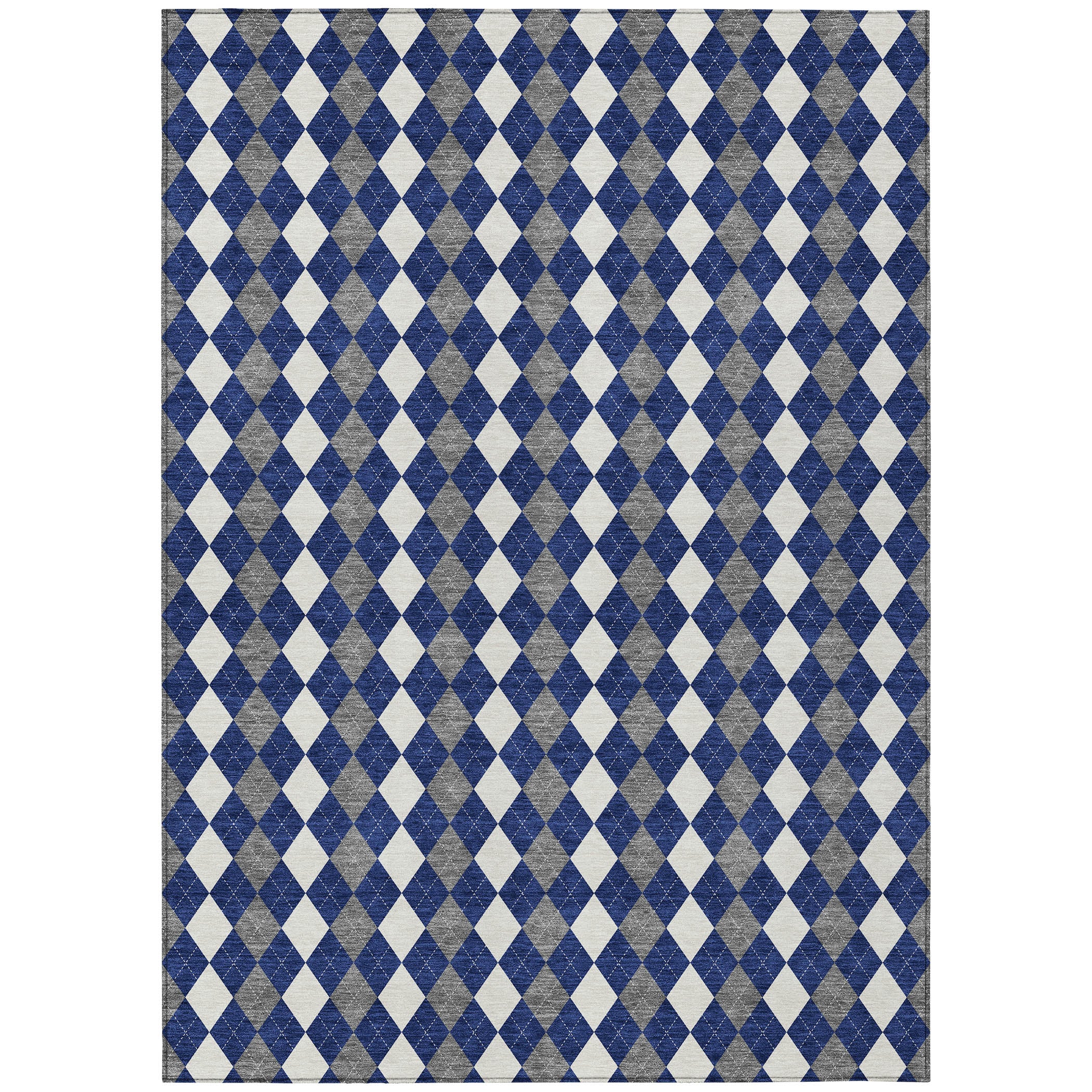 Luxury Machine Washable Indoor/Outdoor Holiday WN20 Navy Blue Rug 2'6" x 3'10" #shape_Rectangle