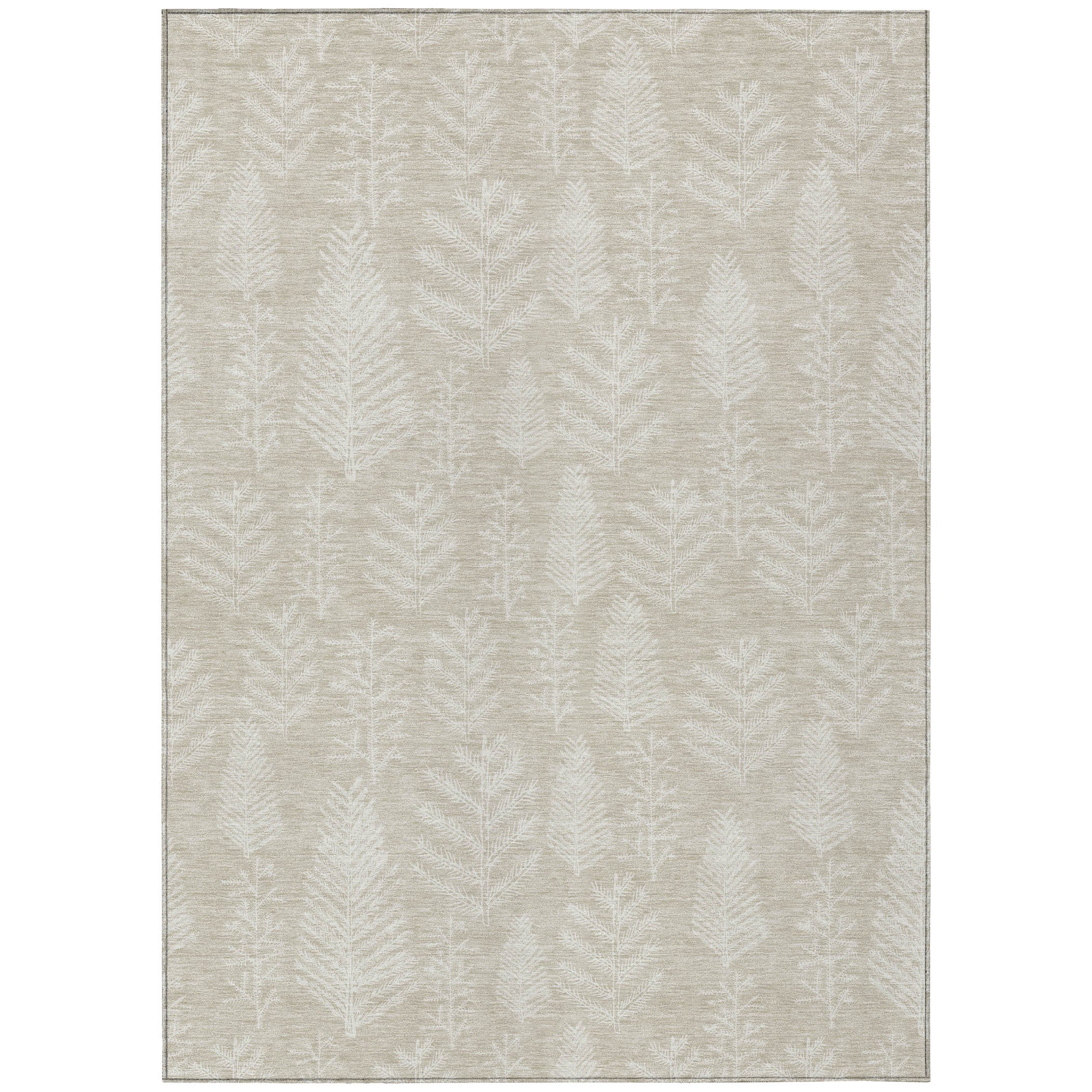 Luxury Machine Washable Indoor/Outdoor Holiday WN21 Beige Ivory Rug 2'6" x 3'10" #shape_Rectangle