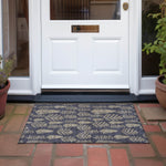 Luxury Machine Washable Indoor/Outdoor Holiday WN21 Black Rug 1'8" x 2'6" #shape_Rectangle