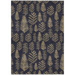Luxury Machine Washable Indoor/Outdoor Holiday WN21 Black Rug 2'6" x 3'10" #shape_Rectangle
