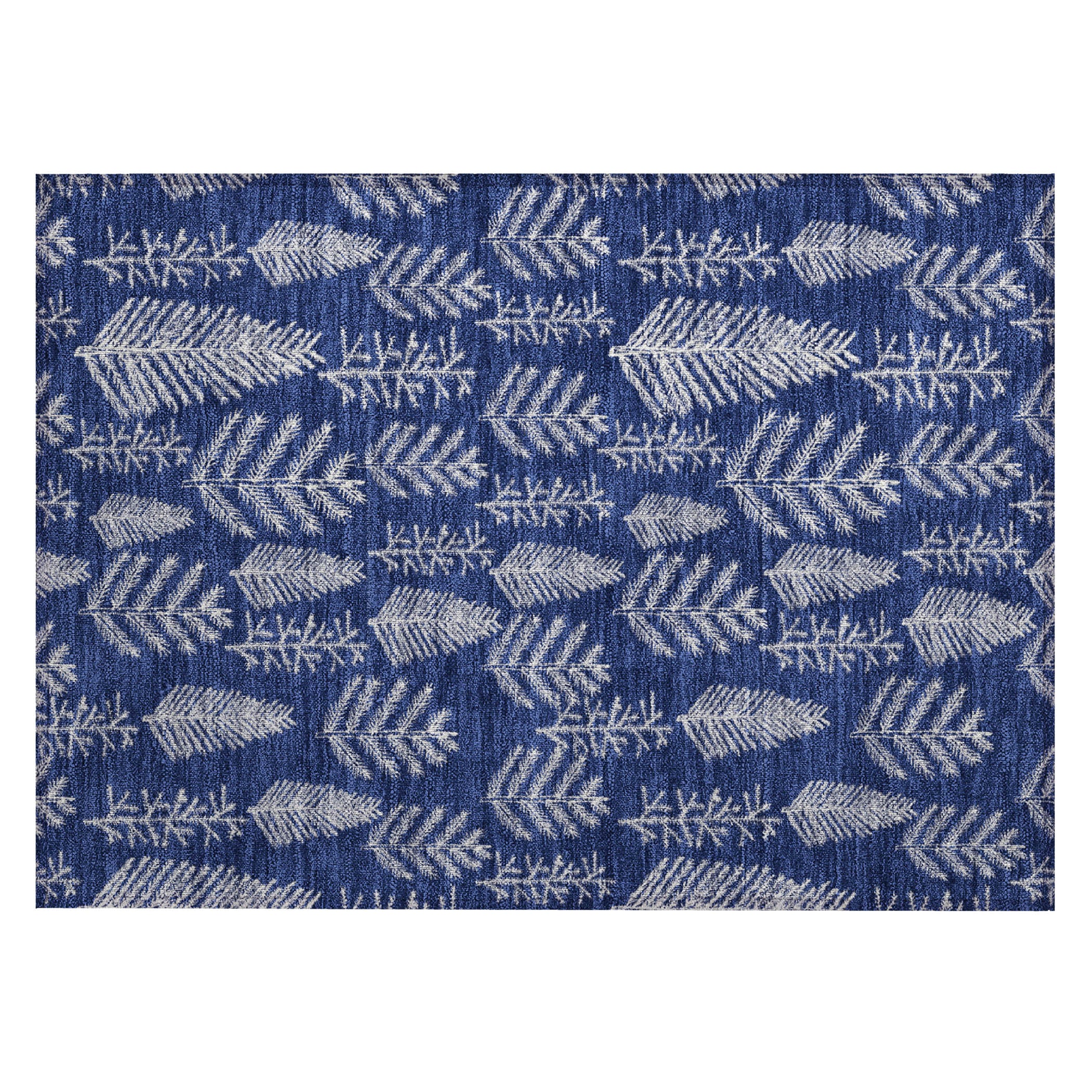 Luxury Machine Washable Indoor/Outdoor Holiday WN21 Navy Blue Rug 1'8" x 2'6" #shape_Rectangle