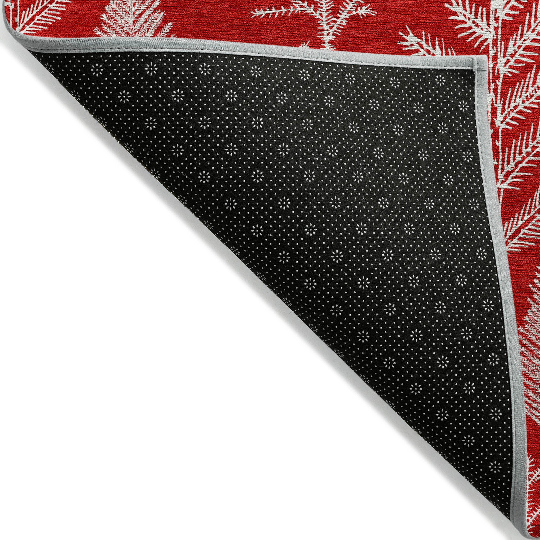 Luxury Machine Washable Indoor/Outdoor Holiday WN21 Red Rug 1'8" x 2'6" #shape_Rectangle