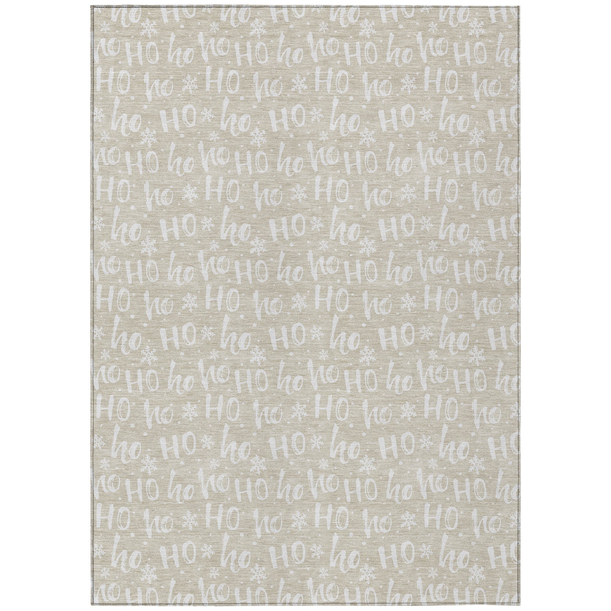Luxury Machine Washable Indoor/Outdoor Holiday WN22 Beige Ivory Rug 2'6" x 3'10" #shape_Rectangle