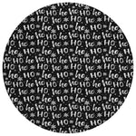 Luxury Machine Washable Indoor/Outdoor Holiday WN22 Black Rug 8' x 8' #shape_Round