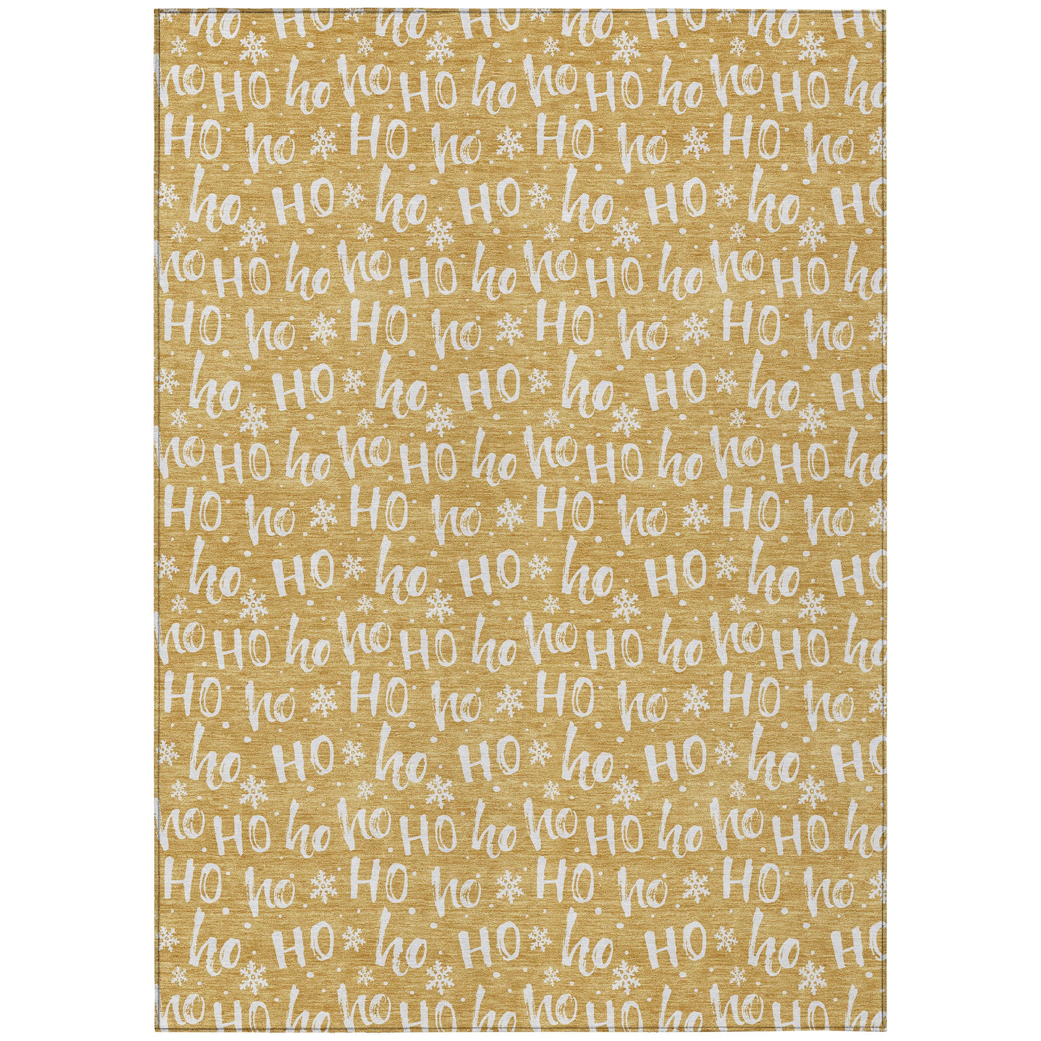 Luxury Machine Washable Indoor/Outdoor Holiday WN22 Gold Rug 2'6" x 3'10" #shape_Rectangle