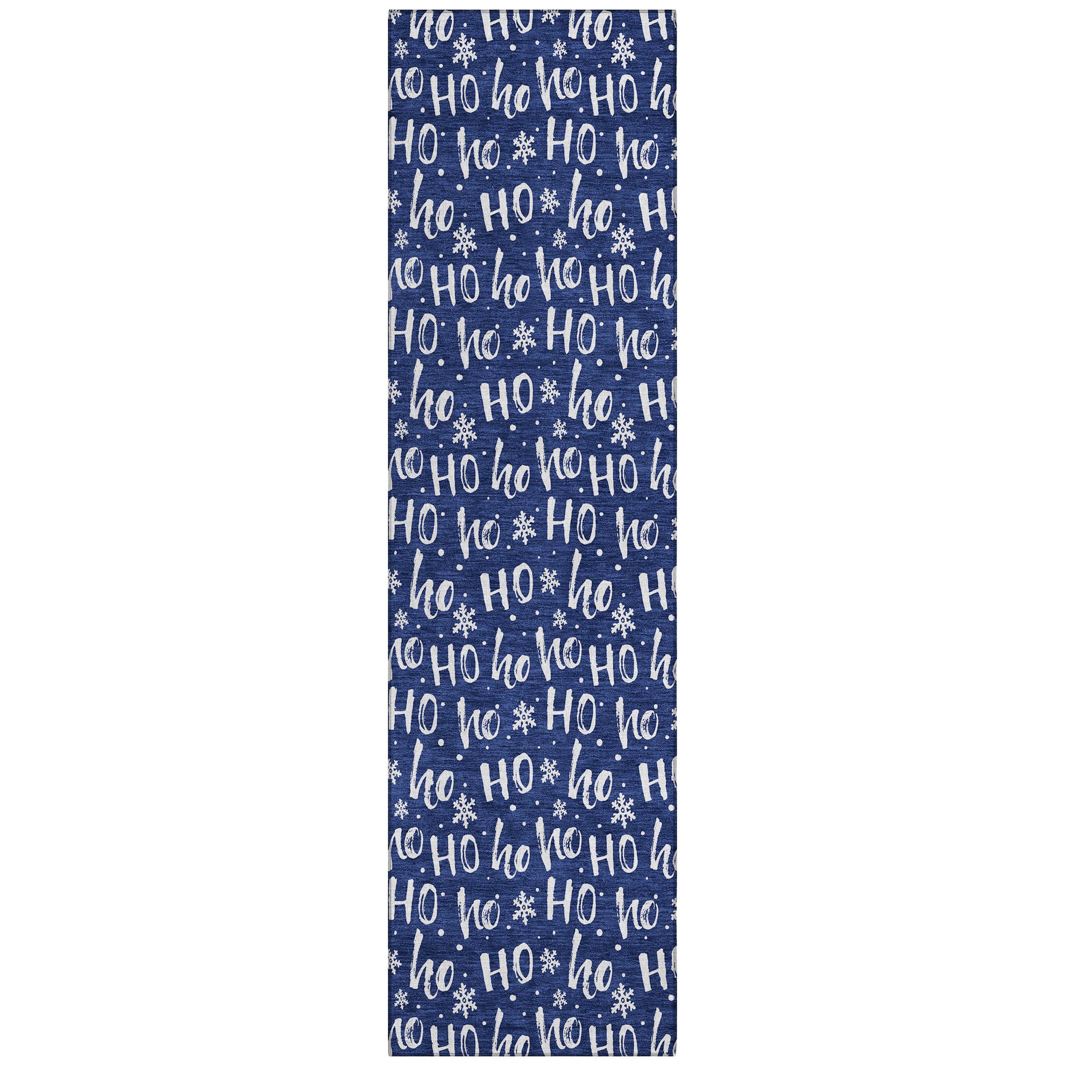 Luxury Machine Washable Indoor/Outdoor Holiday WN22 Navy Blue Rug 2'3" x 7'6" #shape_Runner