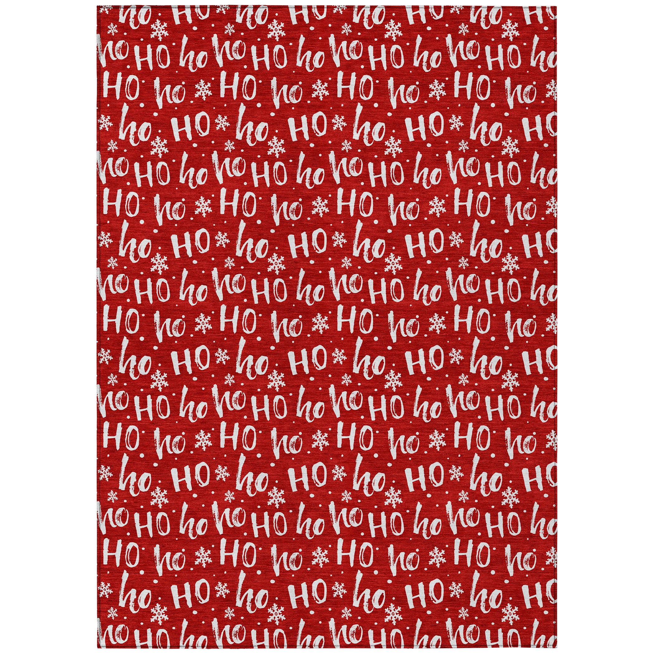 Luxury Machine Washable Indoor/Outdoor Holiday WN22 Red Rug 2'6" x 3'10" #shape_Rectangle