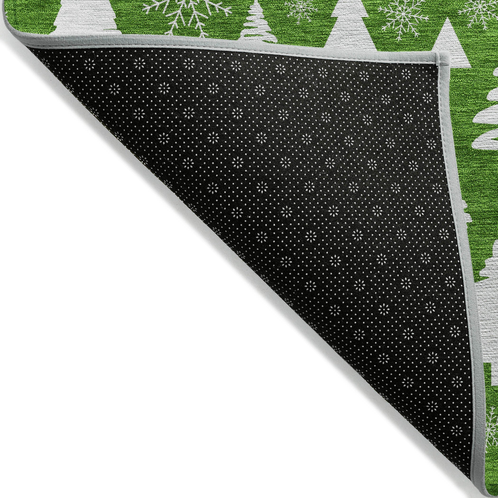 Luxury Machine Washable Indoor/Outdoor Holiday WN23 Emerald Green Rug 1'8" x 2'6" #shape_Rectangle