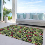 Luxury Machine Washable Indoor/Outdoor Holiday WN24 Black Rug 2'6" x 3'10" #shape_Rectangle