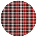 Luxury Machine Washable Indoor/Outdoor Holiday WN25 Black Rug 8' x 8' #shape_Round