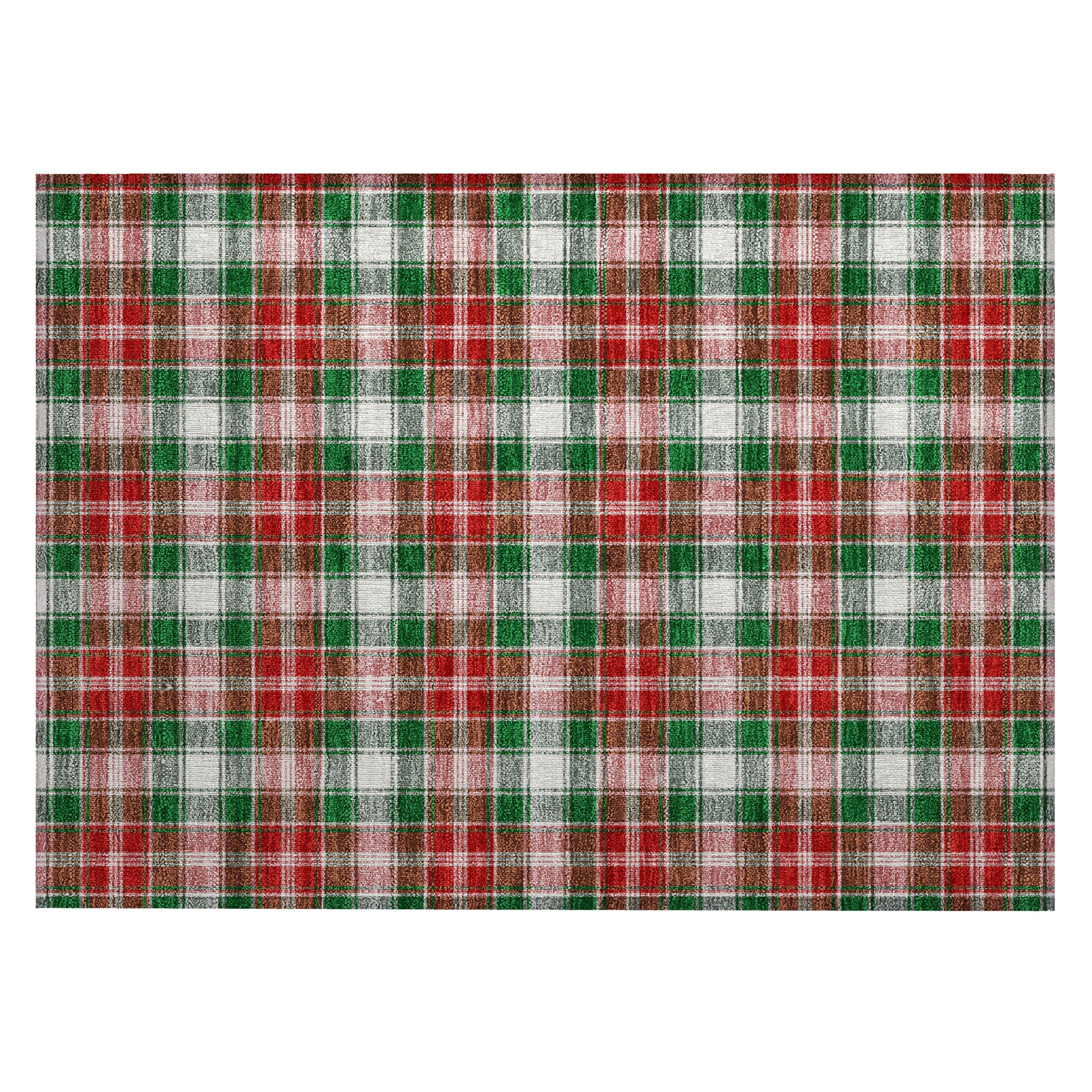 Luxury Machine Washable Indoor/Outdoor Holiday WN25 Emerald Green Rug 1'8" x 2'6" #shape_Rectangle