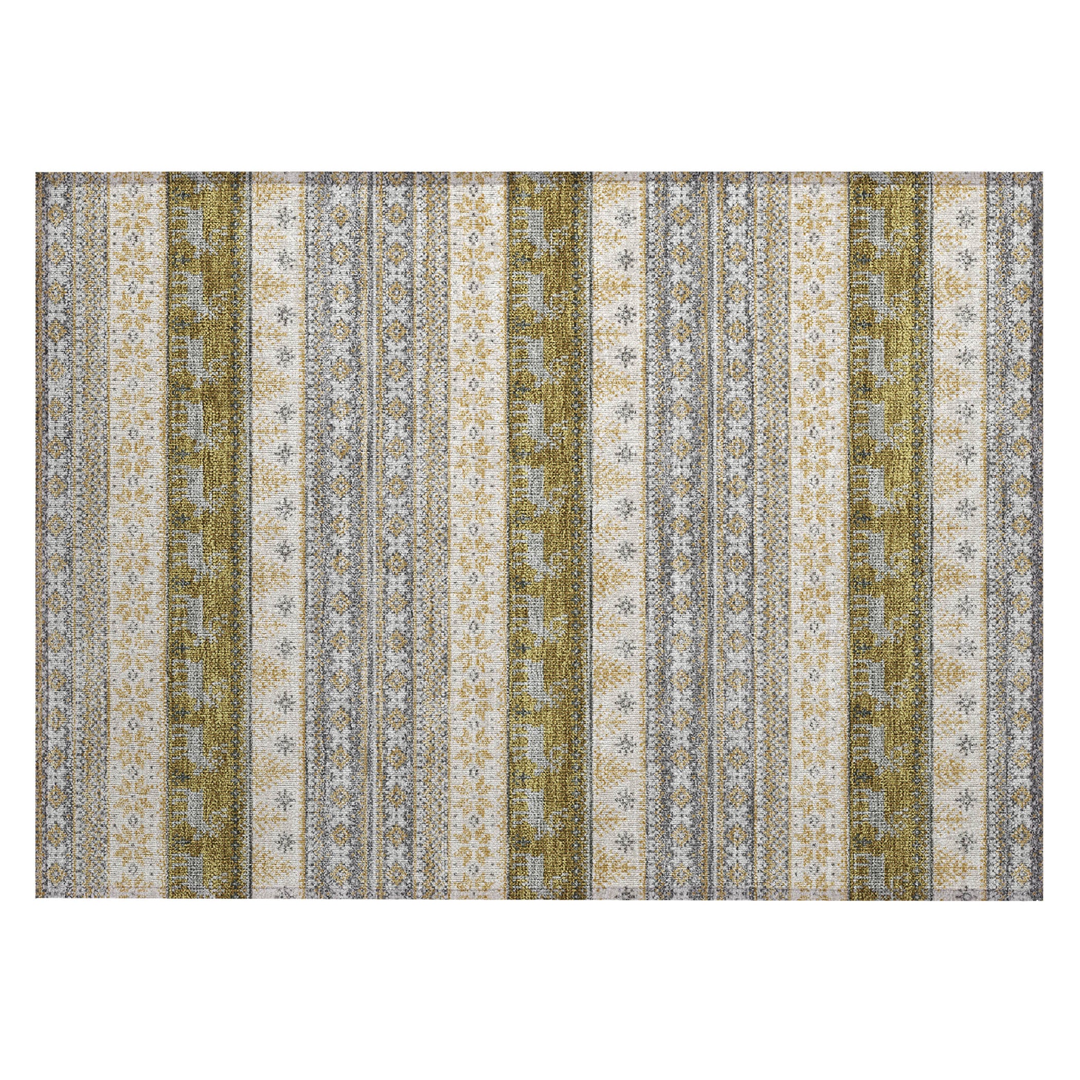 Luxury Machine Washable Indoor/Outdoor Holiday WN26 Gray Rug 1'8" x 2'6" #shape_Rectangle