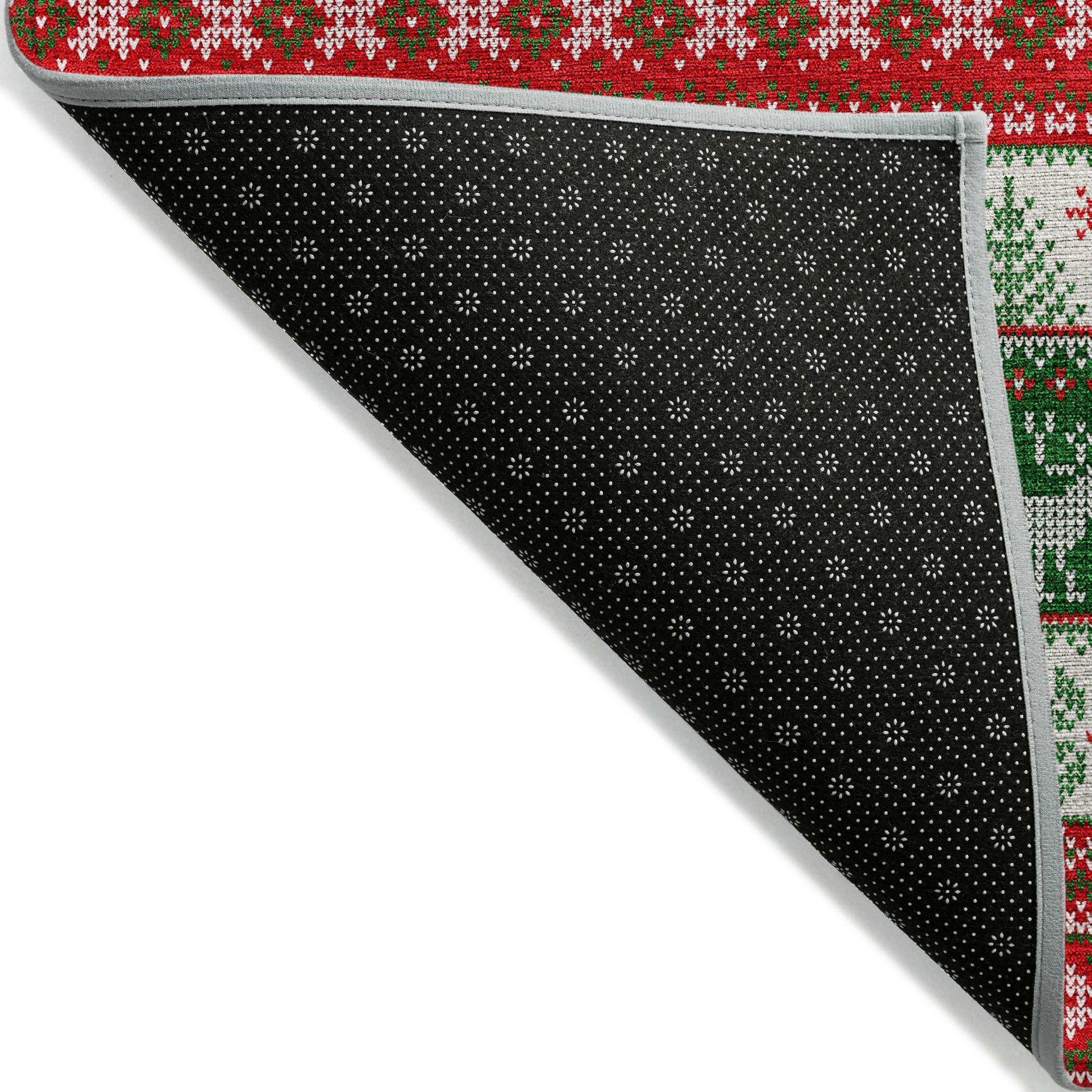 Luxury Machine Washable Indoor/Outdoor Holiday WN26 Red Rug 1'8" x 2'6" #shape_Rectangle