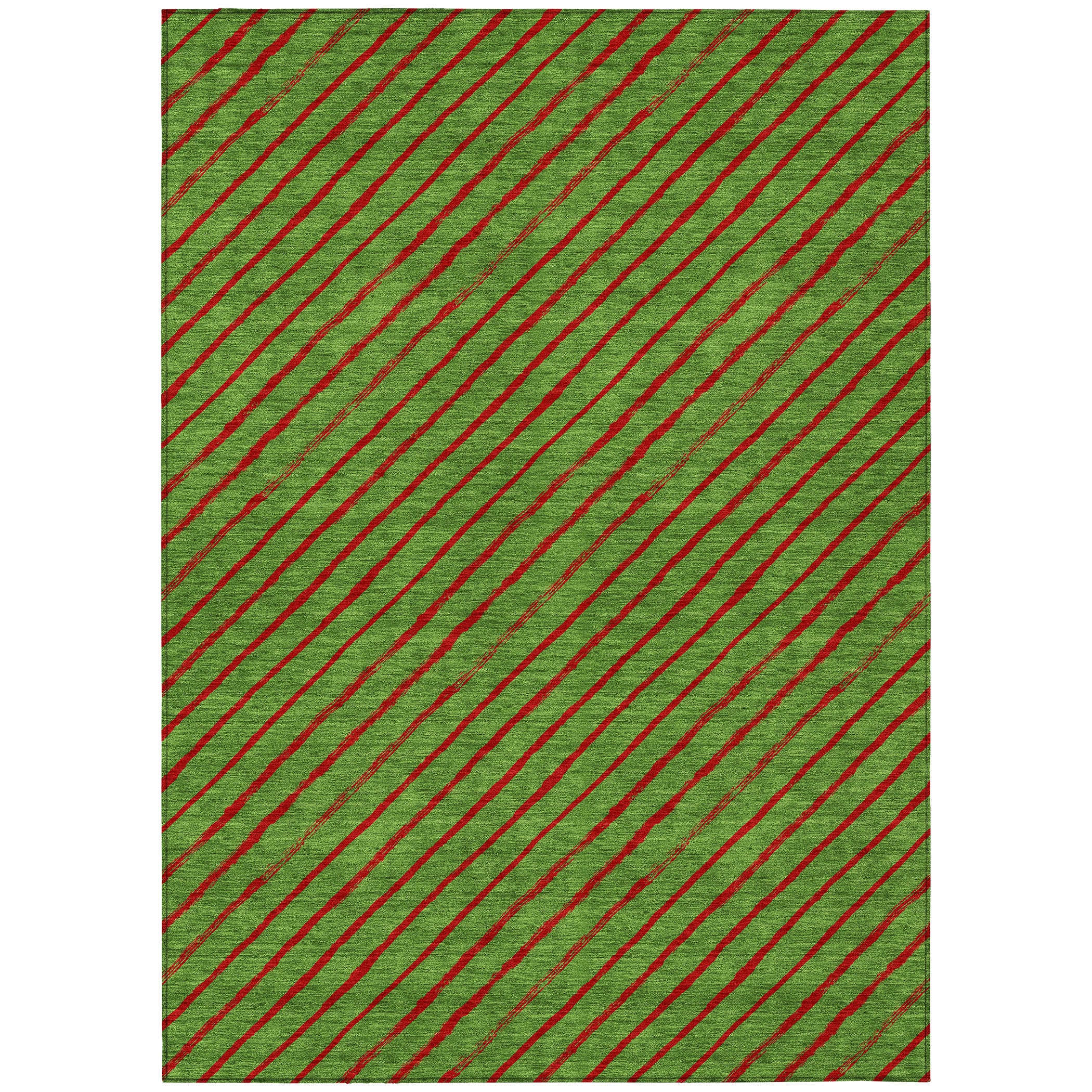 Luxury Machine Washable Indoor/Outdoor Holiday WN27 Fern Green Rug 2'6" x 3'10" #shape_Rectangle