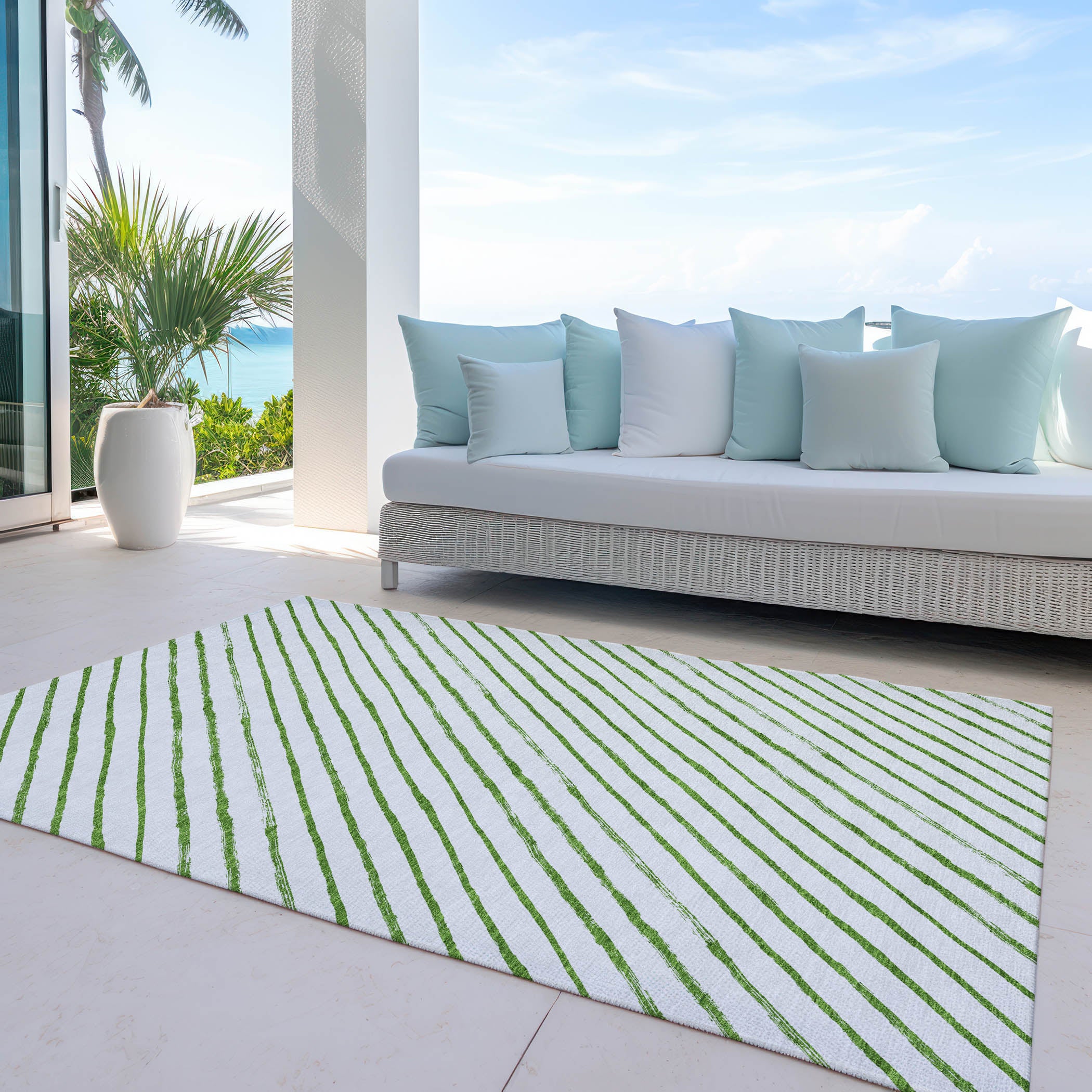 Luxury Machine Washable Indoor/Outdoor Holiday WN27 Green Rug 2'6" x 3'10" #shape_Rectangle
