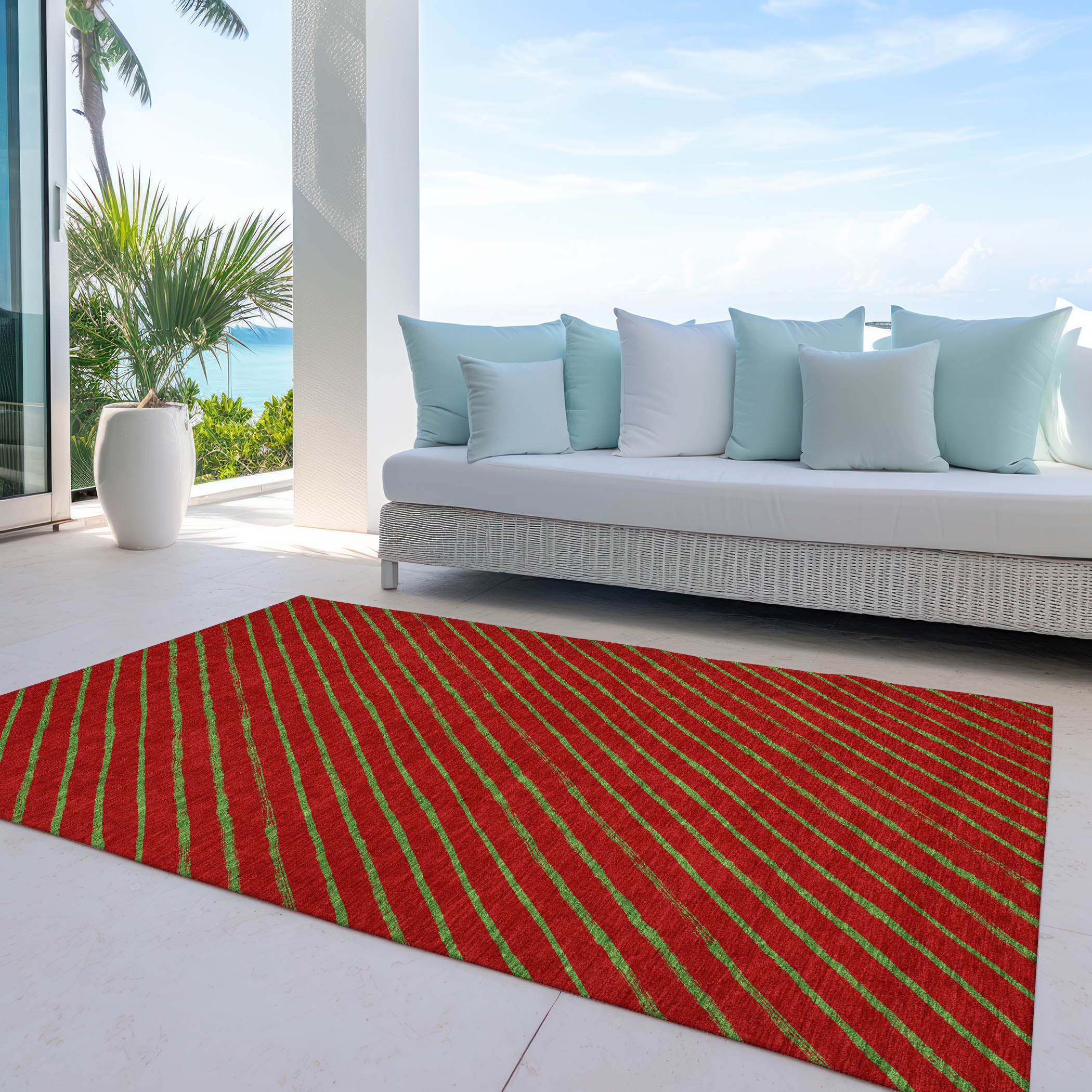 Luxury Machine Washable Indoor/Outdoor Holiday WN27 Merlot Red Rug 2'6" x 3'10" #shape_Rectangle
