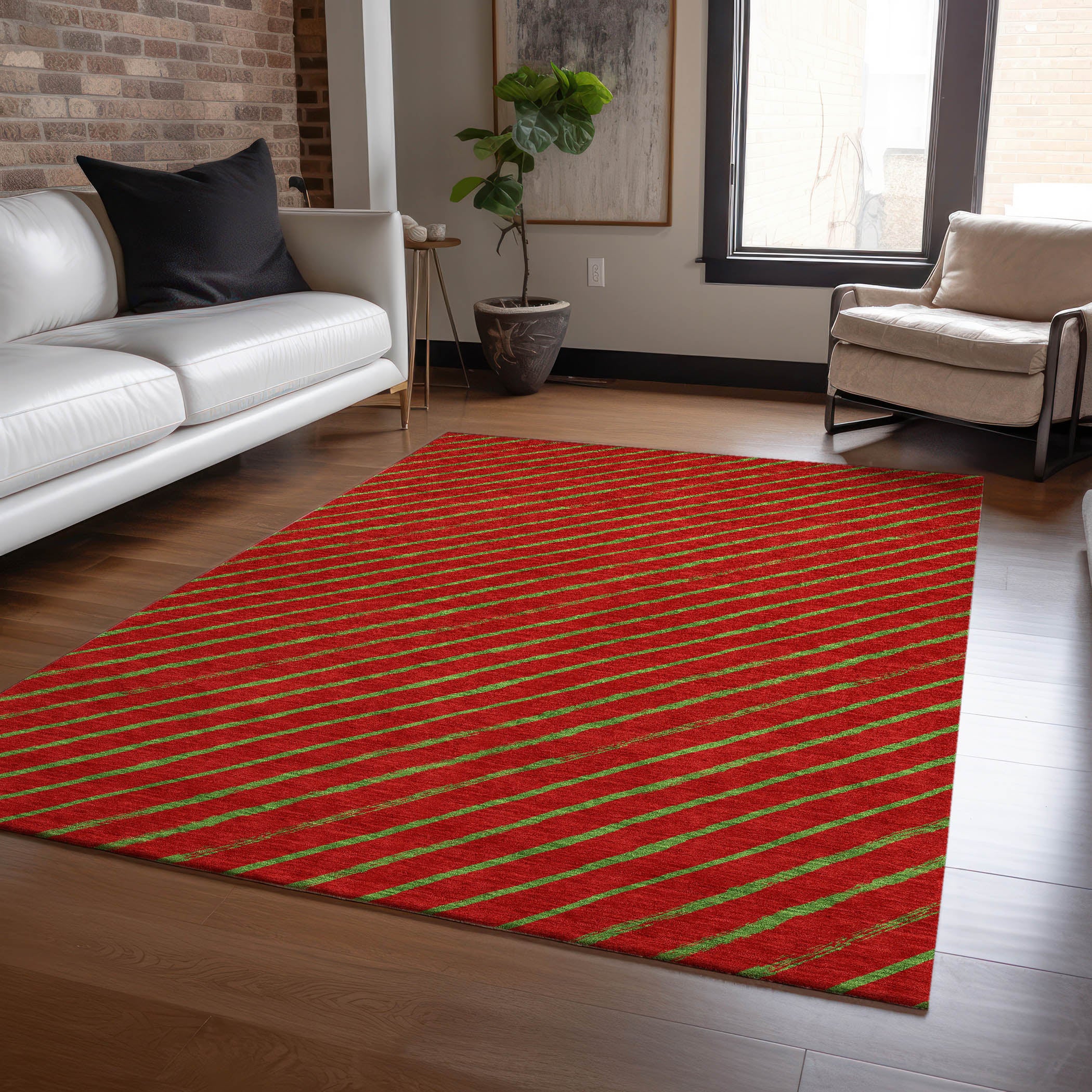 Luxury Machine Washable Indoor/Outdoor Holiday WN27 Merlot Red Rug 2'6" x 3'10" #shape_Rectangle
