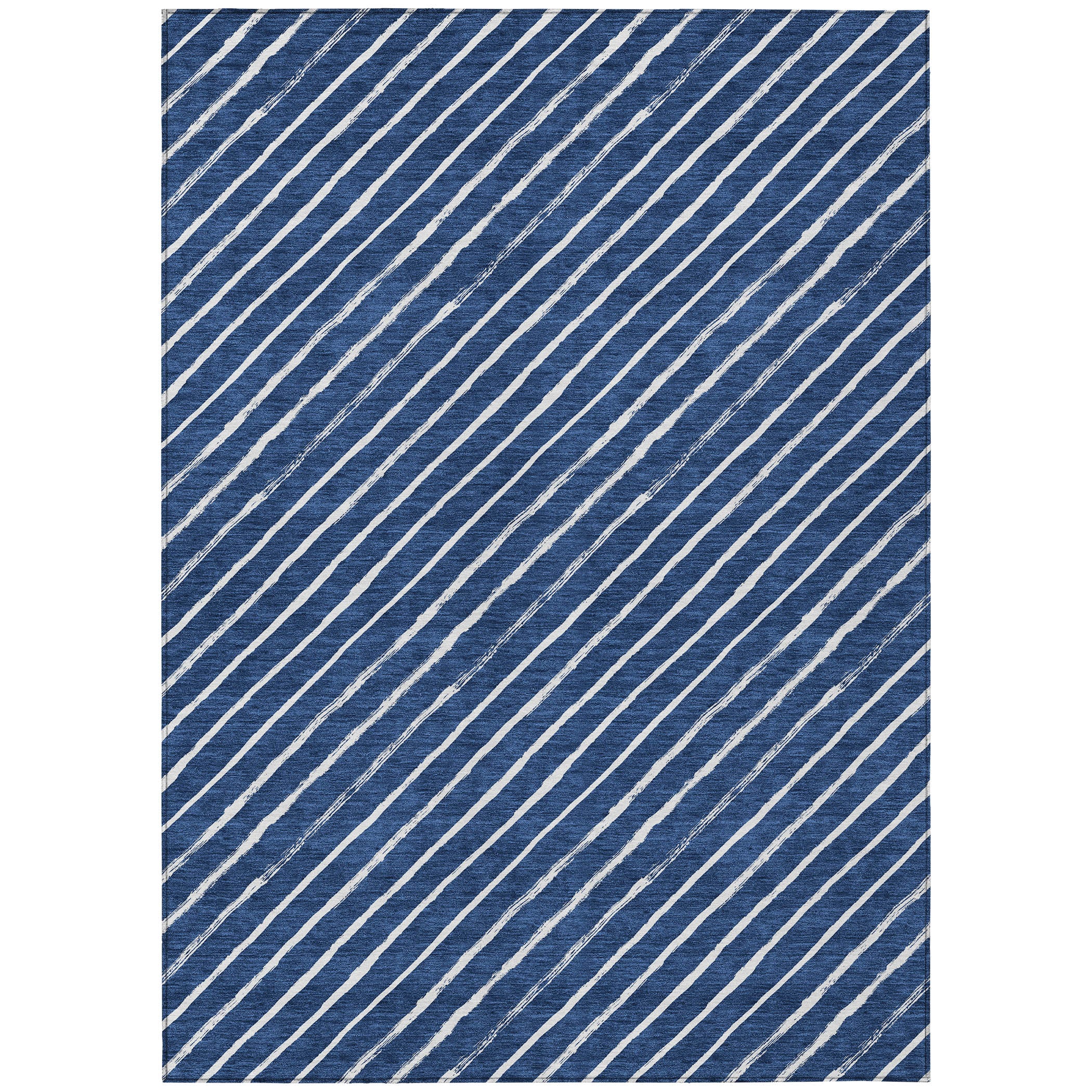 Luxury Machine Washable Indoor/Outdoor Holiday WN27 Navy Blue Rug 2'6" x 3'10" #shape_Rectangle