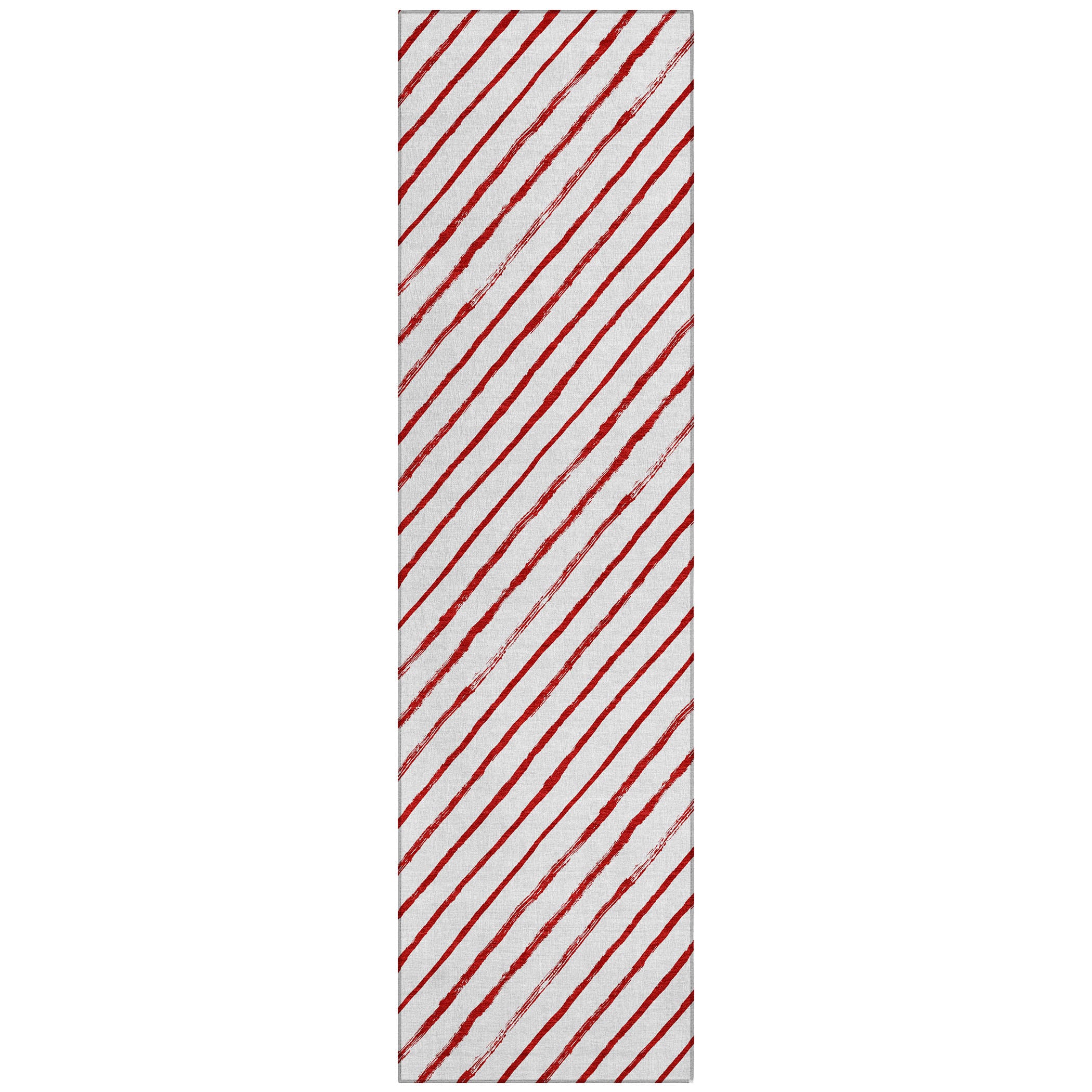 Luxury Machine Washable Indoor/Outdoor Holiday WN27 Red Rug 2'3" x 7'6" #shape_Runner